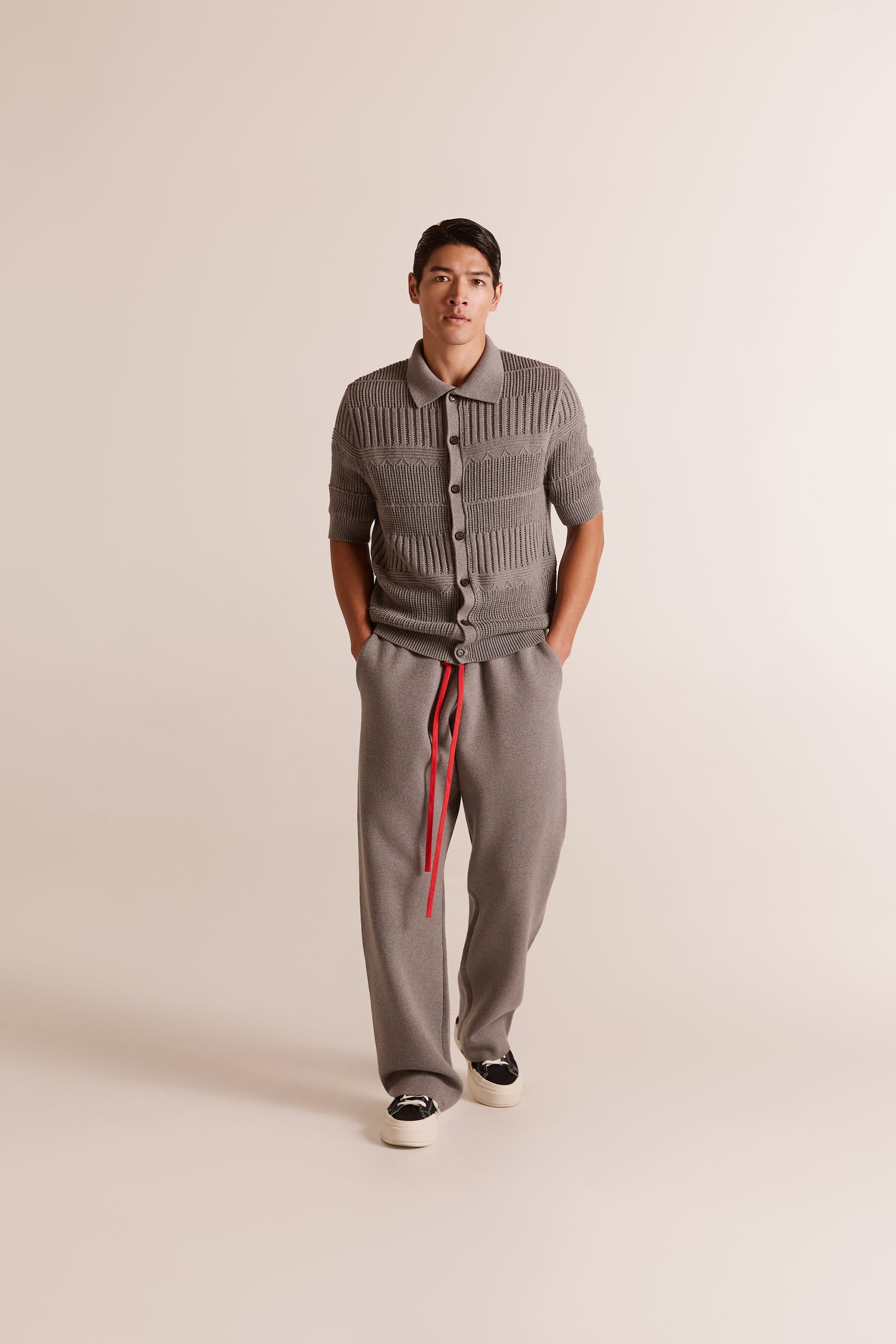 Stylish Grey Polo Shirt with Pants
