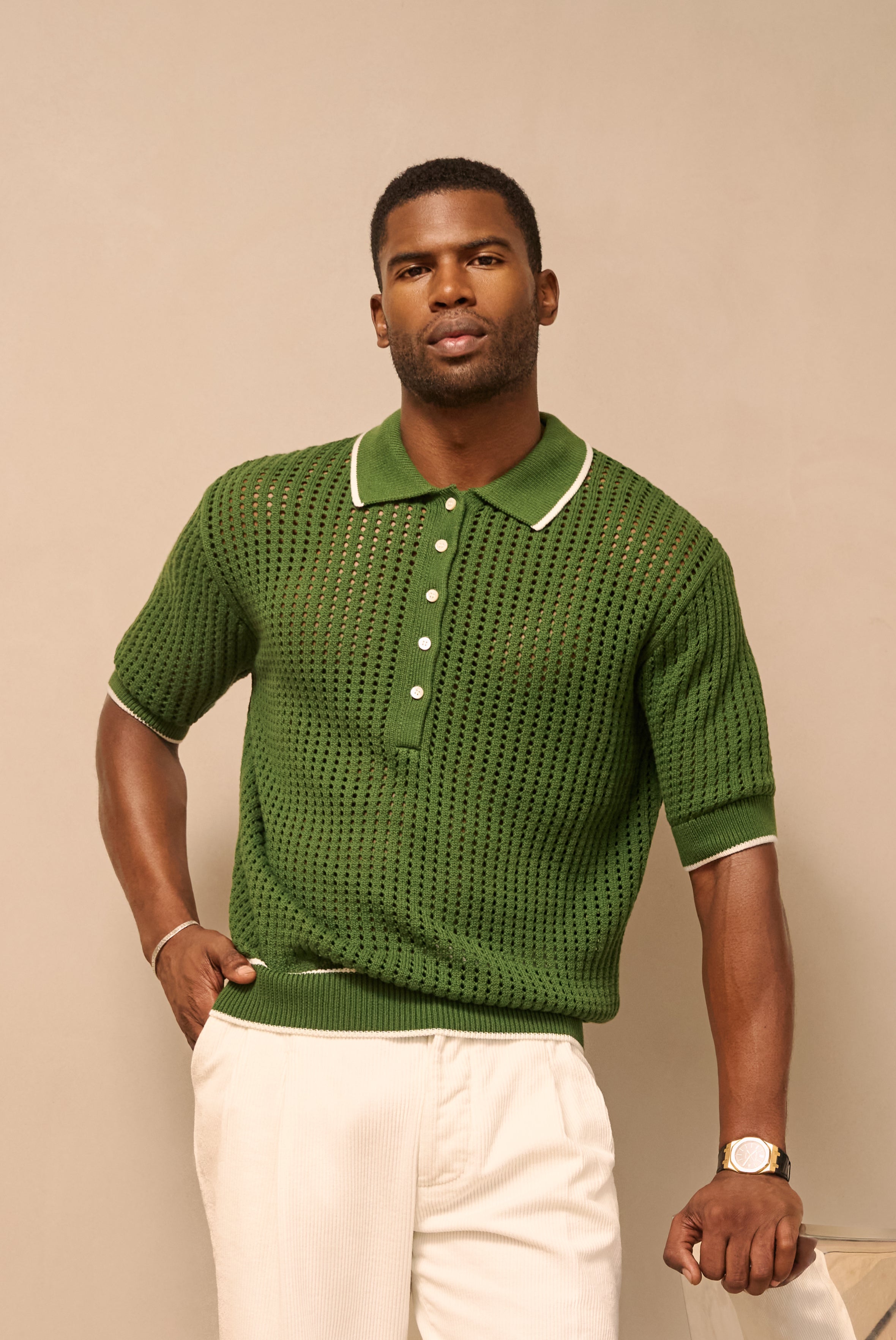 EVCON｜COTTON KNIT POLO (GREEN) Size:2 | APPS-BICENTENARIO-PRD-01 