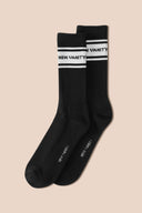 New Vanity Contrast Striped Logo Socks