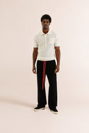 Montecito Crochet Knit Polo Shirt