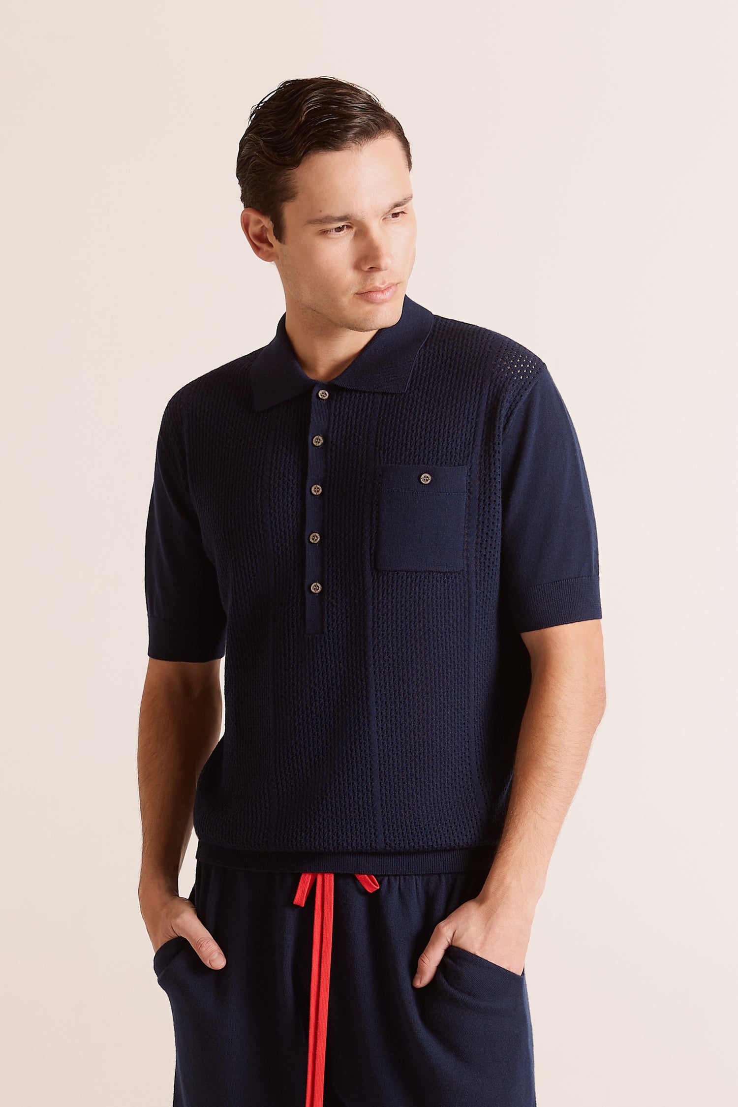 Montecito Crochet Polo - Short Sleeve
