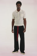 Montecito Crochet Knit Polo Shirt