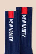 New Vanity Stratos Vertical Logo Socks